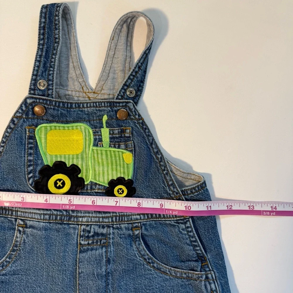 Baby gap Denim Overalls Farm Appliqués‎ embroidery handmade 6-12 months boy